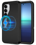 I-HONVA for Samsung Galaxy S25 Case,Galaxy S24 Case [Compatible with MagSafe] Shockproof 3-Layer Full Body Protection [Without S