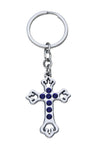 Blessings Cross Blue Stone 9.8 Cm Metal Keychain