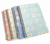 4 Pack A5 Spiral Notebook Journal,Wirebound Ruled Sketch Book Notepad Diary Memo Planner,A5 Size(8.3X5.7) & 80 Sheets (Little Fl