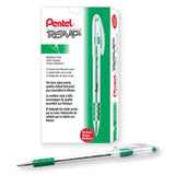 Pentel R.S.V.P. Ballpoint Pen, Medium Point, Green Ink (BK91D) 12 Total