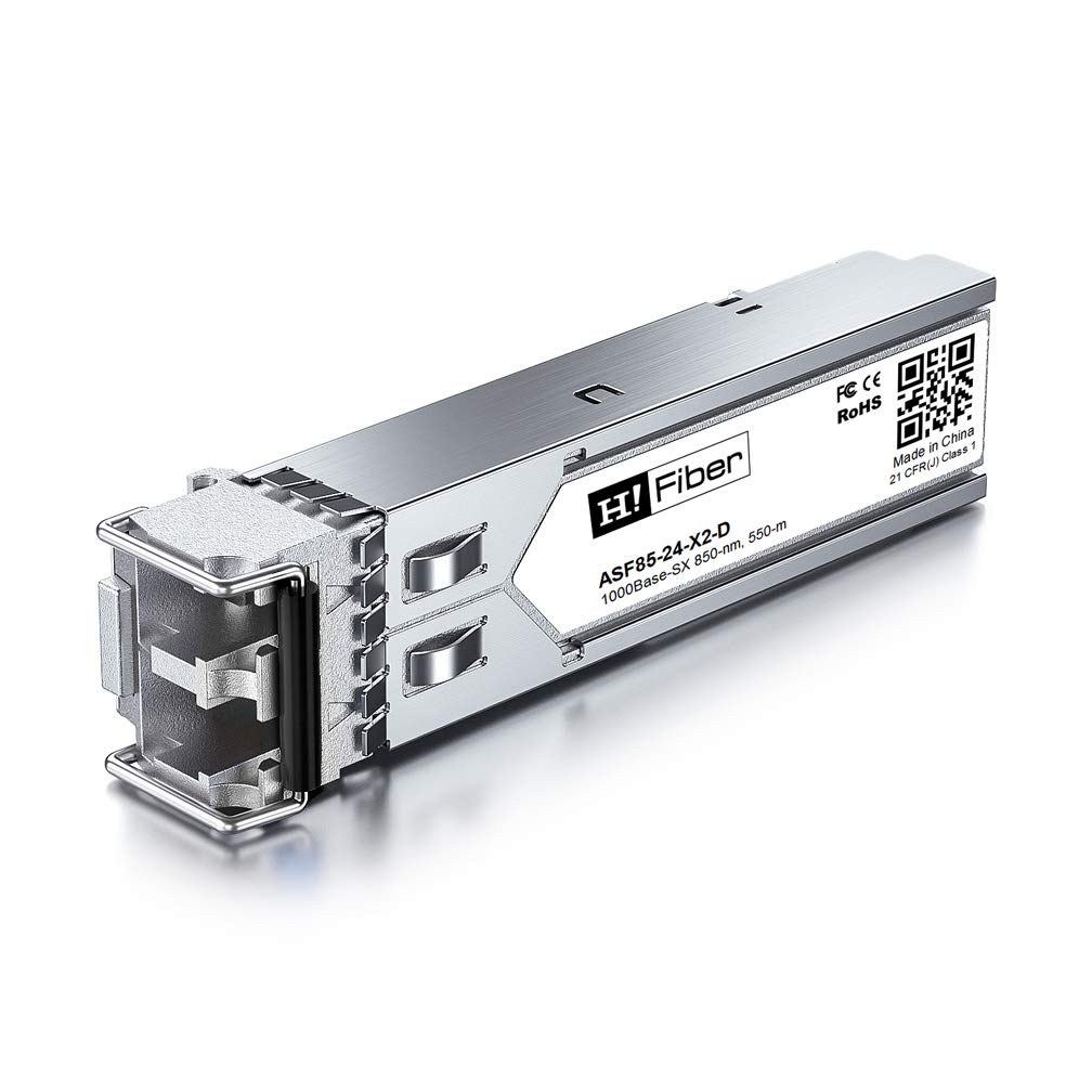 1.25G Multimode SFP LC Module, 1000Base-SX SFP Transceiver, MMF 850nm, 550m, DDM, for Ubiquiti UniFi UF-MM-1G, Mikrotik S-85DLC0