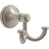 FRANKLIN BRASS Woodruff (1-Pack) Towel Hooks Satin Nickel Double Bathroom J Hooks Wall Mounted for Robes & Towels Hand Towel Hoo