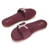 Ortho Joy Doctor Footwear For Women|| Fancy Slipper For Women || Orthopedic Women'S Fancy Slipper/Fancy Sandal For Women,Maroon,6,B0D5R7Q9T5