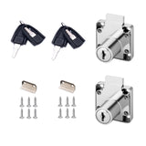 Cabinet Drawer Locks with Keys- XIEHE 138 Zinc Alloy Replacement Door Locker Keyed Alike 2 Pack Cylinder Diameter 0.75 Inch Chro