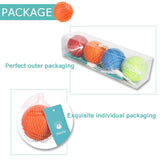 Vitalili Dog Toy Balls, 4 PCS Rubber Ball Set, Chew Resistant, High Bounce, Textured Design for Teeth Cleaning, Dog Training, Sm