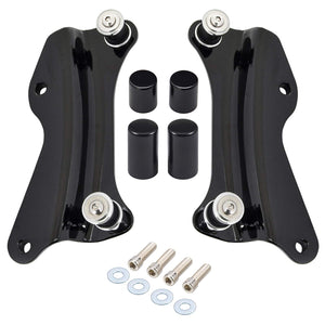 Amazicha Vivid Black 4 Point Docking Hardware Kit , 4 PCS Docking Hardware Covers Compatible for Harley Davidson Touring Street 