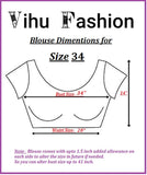 Vihu Fashion Womens Readymade Sweetheart Neck Sleeveless Mirror Saree Blouse.(Paper Foil Wine_38)