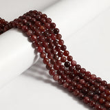 60pcs 6mm Natural Strawberry Quartz Beads Gemstone Beads Round Loose Beads for Jewelry and Bracelets Making