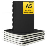 EUSOAR Spiral Notebook, A5 6Packs 5.5inchx8.3inch 120 Pages Dot Grid Spiral Journaling Notebooks, Dotted Journal Notebook for Women Me