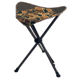 Black Sierra Folding Hunting Stool w/Shoulder Strap Supports 225 lbs, Lightweight Collapsible Tripod Seat, Foldable Steel Frame 