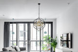 Living District Cordelia 6-Light Transitional Metal Pendant In Black And Gold