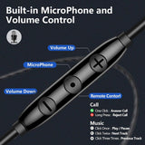 BACKWIN Wired in-Ear Headphones with Mic Volume Control Noise Cancelling Earbuds with Microphone Powerful Bass Earphones 3.5mm J