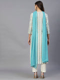 Gosriki Women'S Cotton Blend Straight Printed Kurta With Pant & Dupatta (April-Sky Blue-Cgd-Gs_L_Sky Blue_Large),Blue,,B0C6GY67HJ