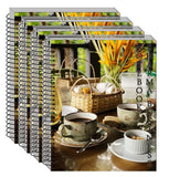 Sharma Business Two Cup Cover A4 Blue And White Plain Style Cover Composition Book With 200 Pages In Each Notebook Set Of 4 Spir