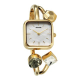 Sonata Aura 2.0 Quartz White Dial Gold Stainless Steel Strap Analog Watch For Women - 87097Ym01W