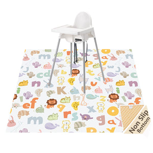 Highchair Floor Mat, Baby Splat Mat for Under High Chair/Arts/Crafts, Womumon Waterproof Spill Mat Non-Slip Splash Mat, Washable