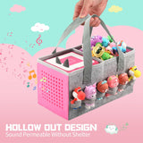 Carrying Case for Toniebox Starter Set and Tonies Figurines, Travel Felt Cloth Musical Toy Folding Bag for Toniebox Accessories