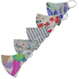 9 Impression Cotton Unisex Solid Cloth Face Mask, Multicolor Pack of 5
