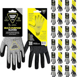 OPNBar Nitrile Coated Work Gloves - Touchscreen Compatible, A3 Cut Resistant, Reinforced Thumb Crotch, Safer Grip for Work (12-P