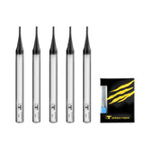 SPEED TIGER 3/64 Micrograin Carbide Square End Mill - 4 Flutes - ISE3/64 4T (5 Pieces, 3/64) for Alloy Steels, Hardened Steel, M
