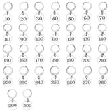 Benecreat 30Pcs Round Number Stitch Markers, Clear Acrylic Crochet Stitch Marker Charms With 304 Stainless Steel Clasps Locking 