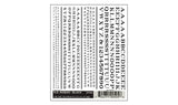 Woodland Scenics R.R. Roman Black Dry Transfer Decals