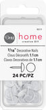 Dritz Home 9019 Smooth Decorative Nails, 7/16-Inch, White (24-Piece)