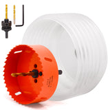 Koopi 4 Inch Hole Saw Kit with Dust Bowl - Effortless & Dustless Drilling for Recessed Lighting, Quick & Smooth Cutting for Dryw