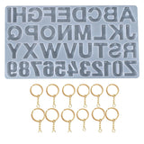 Baking Set Alphabet Silicone Resin Mold Letter & Number Casting Molds for Earring Jewelry Accessories Sugar Craft Cake Mould wit