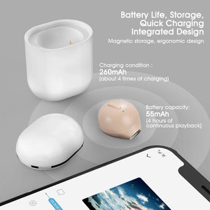 SZHTFX Invisible Earbuds Sleep Bluetooth Earbuds Mini Tiny Discreet Hidden Headphones for Work, Small Ear Canals - Single Earbud