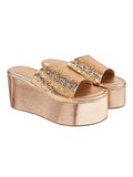 Shoetopia Girls P-Glitter Pink Wedge Sandal - 2 Uk (Girls-P-Glitter-Pink),Pink,2,B0CQK67MXP