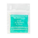 JMU Orthodontic Elastics 3/16 Extra Heavy, 8oz 100 Pack Orthodontic Rubber Bands, Extraoral Elastic Bands Latex Dental Rubber Ba