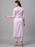 Anni Designer Women'S Calf Length Printed Straight Kurta With Pant Pack Of 2 (Combo-Sachi-Mukh_Multicolor_Small),Multicolour,S,,,