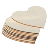 4 inch Wood Hearts, Natural Unfinished Wood Heart Cutout Shape,4 inch,(10 Pieces)