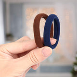 100PCS Large Cotton Seamless Hair Ties Bands - Ponytail Holders - Thick Hair Elastics for Thick Heavy and Curly Hair (2 Inch in