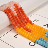 Land Long 76 Pcs 5x8mm Bright Rainbow Color Multi Gemstone Smooth Rondelle Stone Beads for Jewelry Making Adults Crafts Bracelet