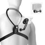 NEEWER Magnetic Neck Holder for Action Camera & Phone, Hands Free Neck Mount with Chest Strap Compatible with GoPro DJI Insta360