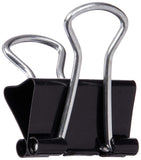 Universal 10199VP Mini Binder Clips, ZipSeal Bag, 1/4Inch Capacity, 5/8Inch Wide, Black, 144/Bag