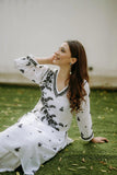 Anni Designer Women'S Cotton Blend Chikankari Embroidered Straight Kurta (Lada White-Nw_Xl_White_X-Large),White,XL,Cotton Blend,Regular,Kurta