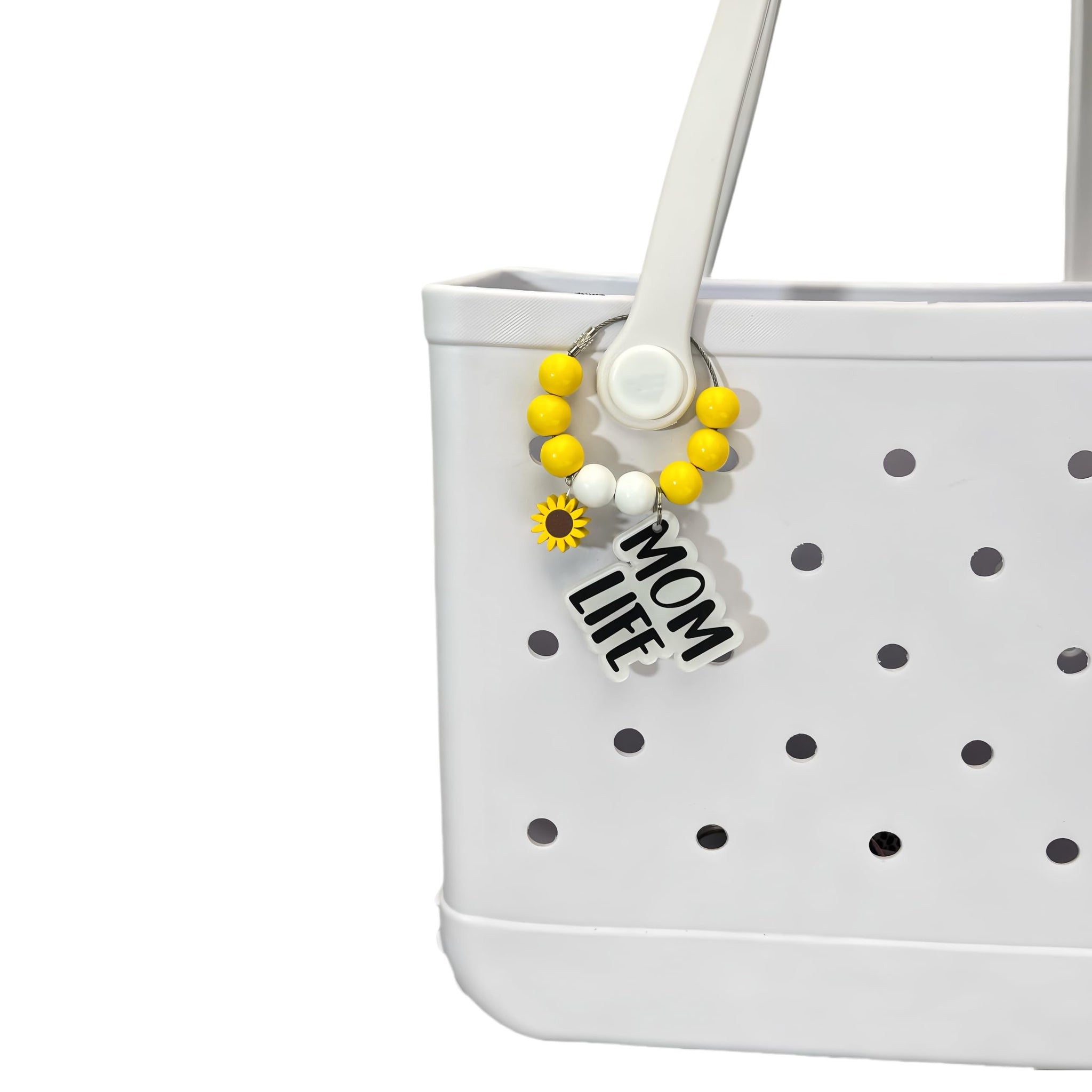 Jvuessieye Cute Sunflower Mom Charms for Bogg Bag Accessories,Flower Charm Decor For Backpack Handbag Tote Rubber Beach Bag Acce