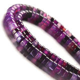 Tashidelek 1 Strand Natural Stone 3*6MM Gemstone Tube Rondell Spacer Loose Stone Beads (105-110PCS) Purple Agate
