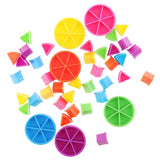 ZOOMELLA Replacement Parts Math Fractions Board Games Pie Pieces Lot Early Math Numeracy Teaching Learning Material Toy DIY Gift