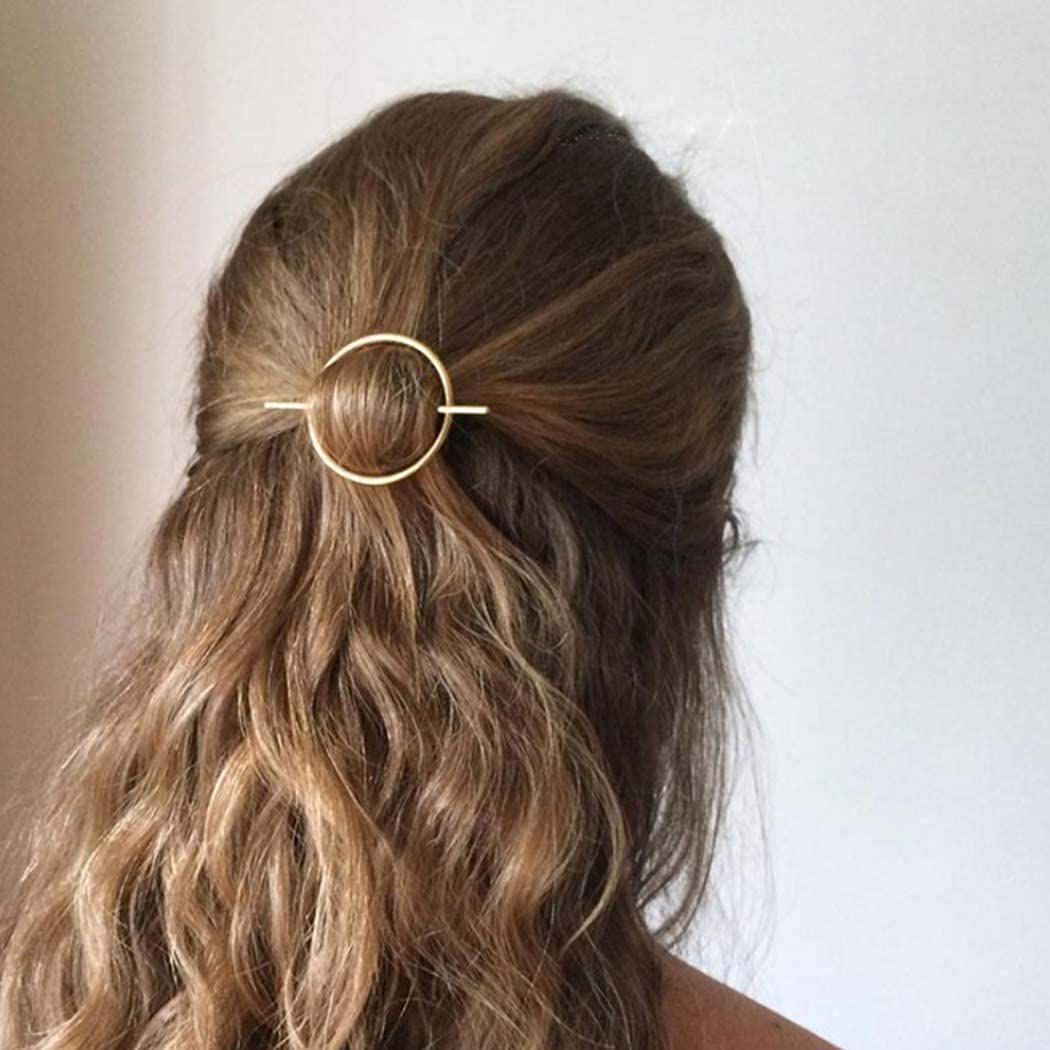 Dreamyn Round Hair Clips Hollow Circle Hair Barrettes Fashion Geometric Hairpins Minimalist Hair Accessories Hair Jewelry for Wo