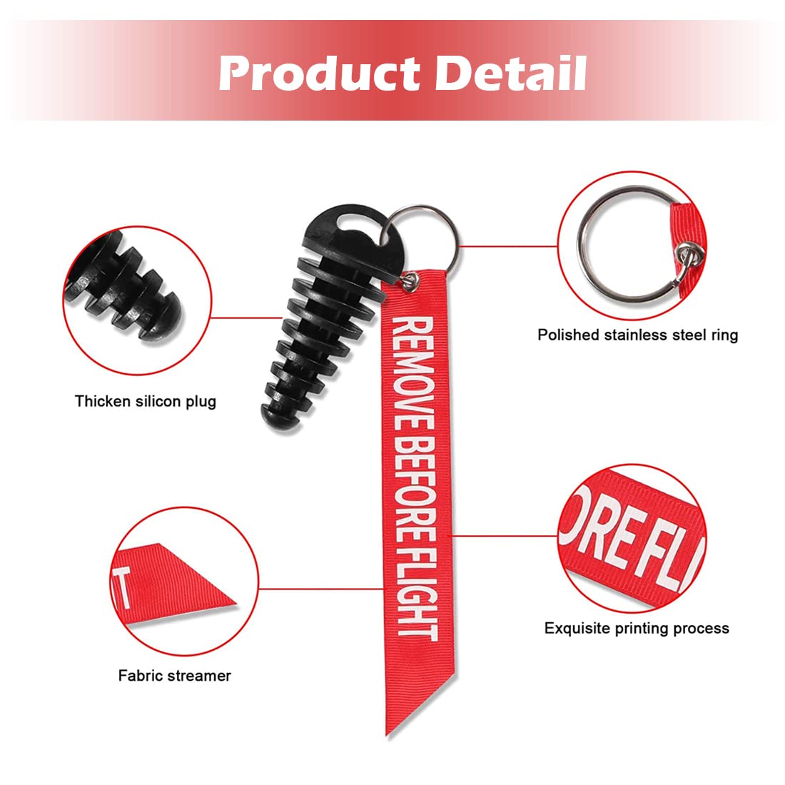 Almocn Muffler Exhaust Wash Plug 0.6-1.5 Wash Plug With Streamer For Motorcycle Bike 2 Stroke Rubber Exhaust Silencer, Black