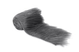 FabricLA Dark Grey Shaggy Plush Faux Fur Strips - Craft Fur for Gnomes, Cosplay, and DIY Projects | 2 X 60