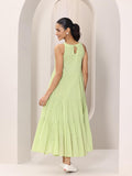 Libas Women'S Cotton Fit And Flare Midi Dress (29610_Green_Xxl)