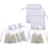 brown leaf 10X14 cm White Organza Potli Bags Pouch Jewelry Pouch Best for Wedding Party Supply Return Gifting Bags (20)