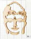 SIDDHANT Arts SACO 009(003) Buddha.Plain MDF Blanks Cutouts for DIY, Artwork, Decoupage, Mix Media. Scrapbook, Craft etc.
