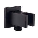 Wall Supply Elbow with Hand Shower Holder, Keymark Brass Square 1/2Shower Hose Connector