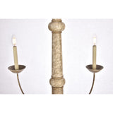 Elegant Lighting Living District Merritt 6-Light Transitional Metal Chandelier In Weathered Dove